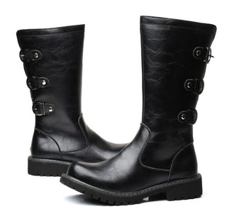 Leather Boots Mid-calf Army Combat Boots