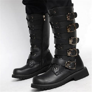 Leather Boots Mid-calf Army Combat Boots