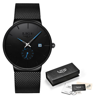 Slim Black Quartz Watch