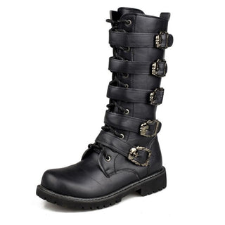 Leather Boots Mid-calf Army Combat Boots