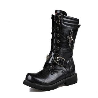 Leather Boots Mid-calf Army Combat Boots