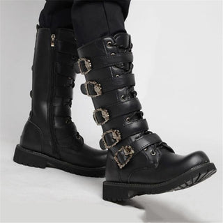 Leather Boots Mid-calf Army Combat Boots