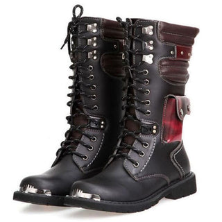 Leather Boots Mid-calf Army Combat Boots