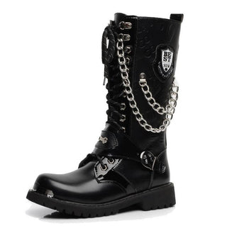 Leather Boots Mid-calf Army Combat Boots