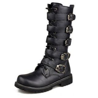 Leather Boots Mid-calf Army Combat Boots