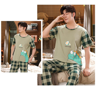 Knitted Pajama Short Sleeved Set