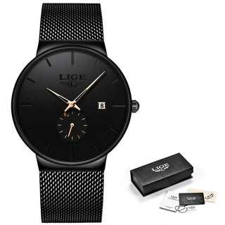 Slim Black Quartz Watch