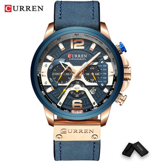 Luxury Military Leather Wrist Watch