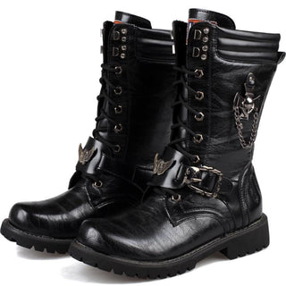 Leather Boots Mid-calf Army Combat Boots