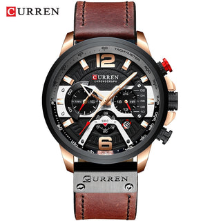 Luxury Military Leather Wrist Watch