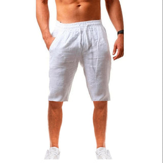 Breathable Solid Color Linen Short