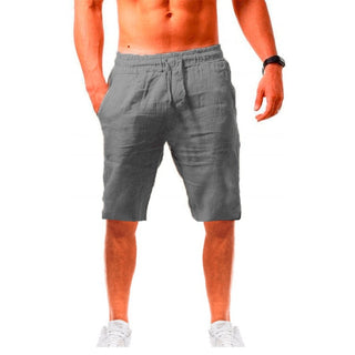 Breathable Solid Color Linen Short