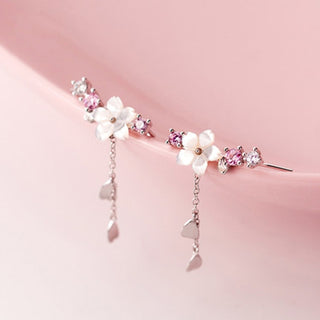 Crystal Cherry Blossoms Ear Stud