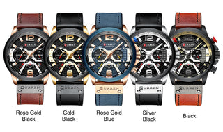 Luxury Military Leather Wrist Watch