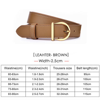 Luxury Fashion Thin Belt Genuine Leather