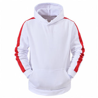 Plain Striped Sleeve Hoodie