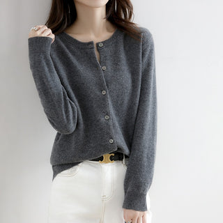 O-neck Knitted Cashmere Cardigans