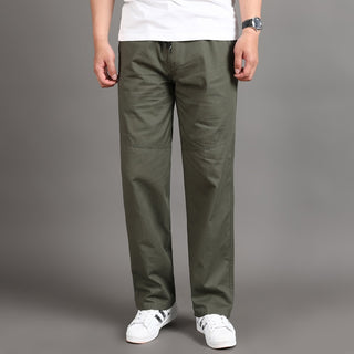 Cotton Multi Pockets Loose Straight Pants