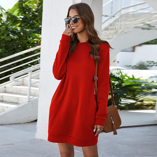 O Neck Women's Sweatshirt Dress