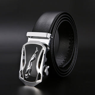 Belt Metal Luxury Brand Automatic Buckle Leather