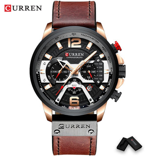 Luxury Military Leather Wrist Watch