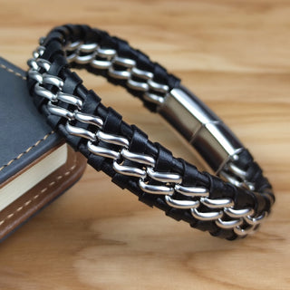 Genuine Leather Chain Bracelet