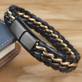 Genuine Leather Chain Bracelet