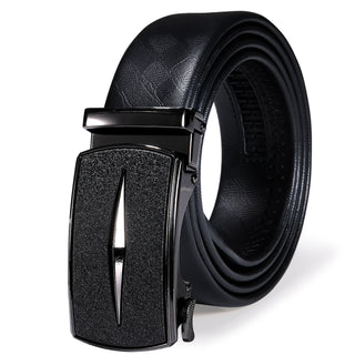 Luxury Genuine Leather Men's Buckle Belt Automatic Ratchet