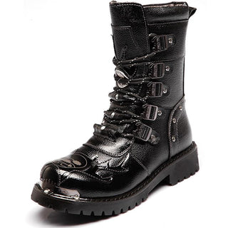 Leather Boots Mid-calf Army Combat Boots