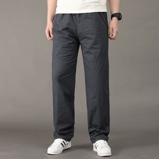 Cotton Multi Pockets Loose Straight Pants