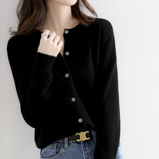 O-neck Knitted Cashmere Cardigans