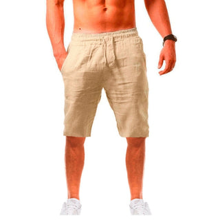 Breathable Solid Color Linen Short