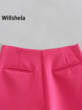 Asymmetrical High Waist Skort