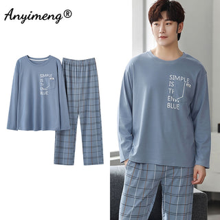 Long Sleeve Loungewear Cotton Pajamas Set