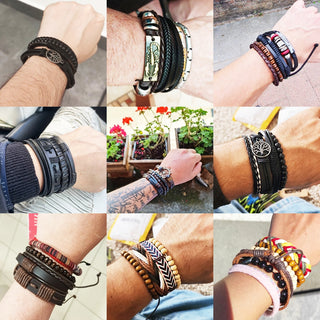 Vintage Gothic Leather Bracelets