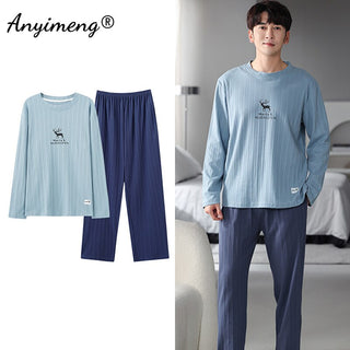 Long Sleeve Loungewear Cotton Pajamas Set (See more options)