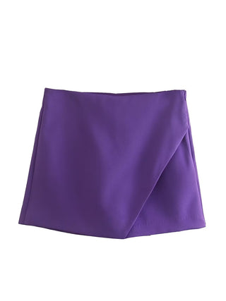 Asymmetrical High Waist Skort