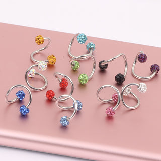 Crystal Twist Helix Earring