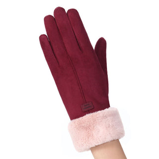 Cotton suede gloves