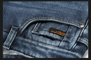 Fleece Stretch Fitted Straight Denim