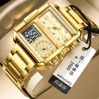 Gold Quartz Steel Watch