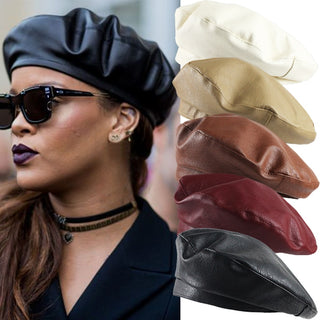 Vintage Leather Beret