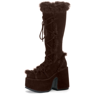 Furry Platform High Boots