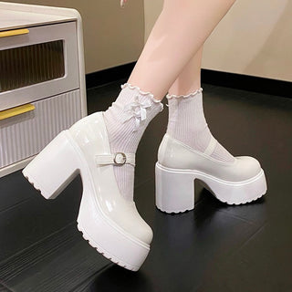 Platform Buckle Strap Mary Jane Shoes