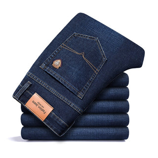 Fitted Straight Stretch Denim