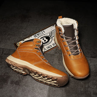 Leather Waterproof Warm Boots