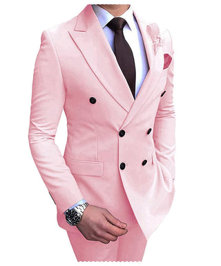 Suit 2 Pieces Double-Breasted Notch Lapel Flat (See more options)