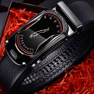 Luxury Sports Care Inspired Belts Automatic Buckle Genuine Leather