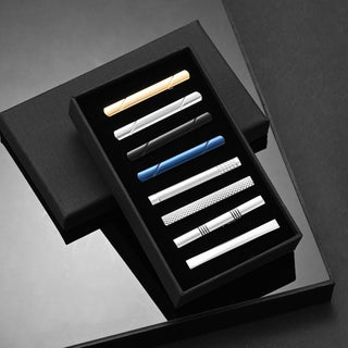 8 PCS Luxury Tie Clip Set