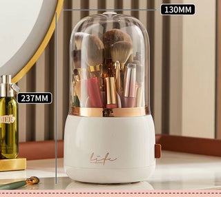 360° Rotating Makeup Brushes Holder